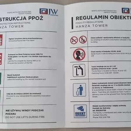 Daire Hanza Tower Blue Bay Szczecin